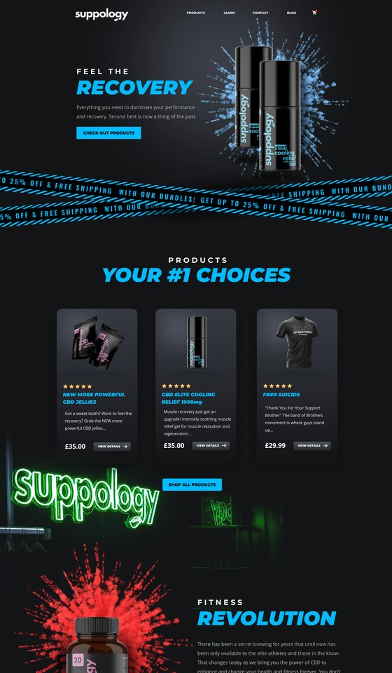 Supplement brand sales funnel design